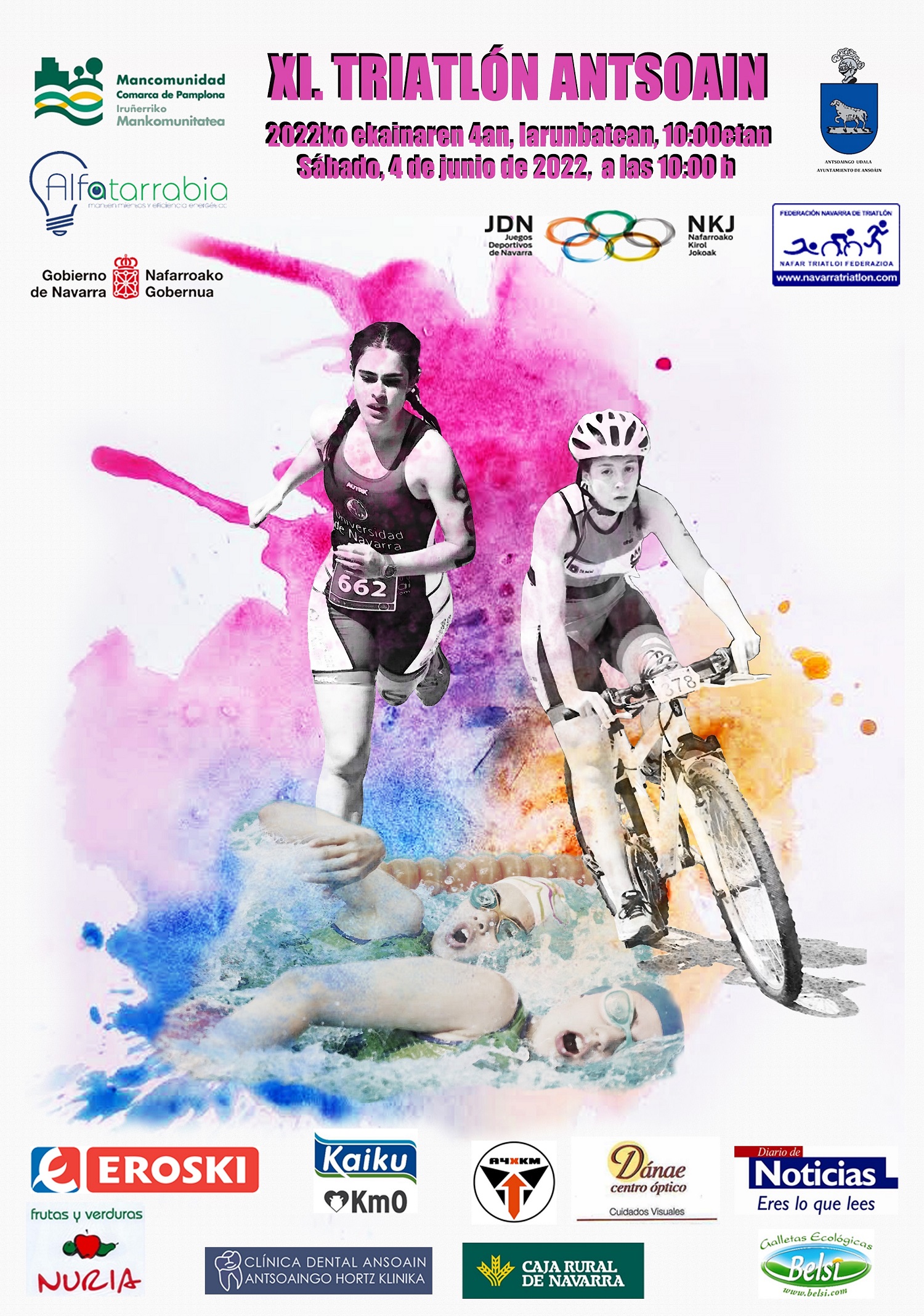 Abierto plazo inscripci&oacute;n XI Triatl&oacute;n de Antsoain (JDN)